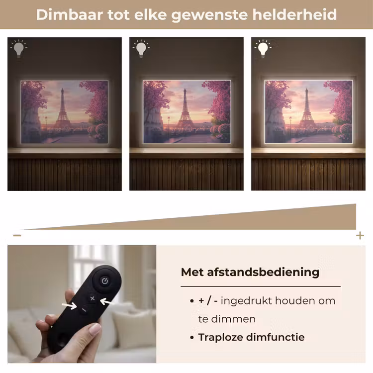 Lightbox - Wandlamp - Eiffeltoren - Parijs - Roze — 9