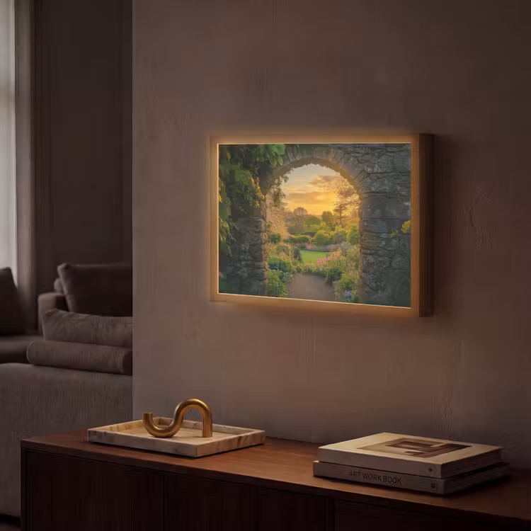Lightbox - Wandlamp - Poort - Planten - Zonsondergang — 2