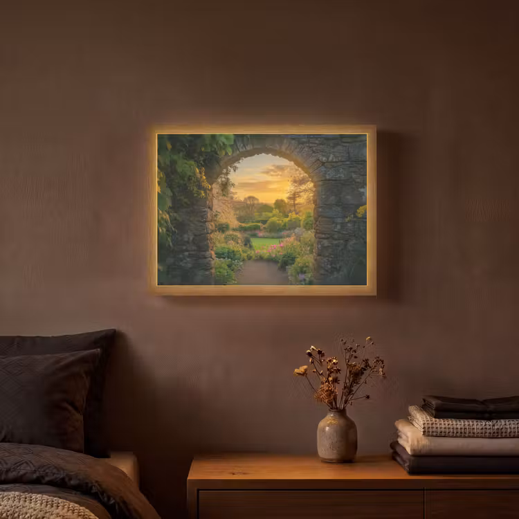 Lightbox - Wandlamp - Poort - Planten - Zonsondergang — 3