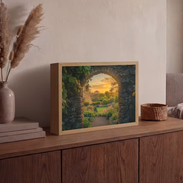 Lightbox - Wandlamp - Poort - Planten - Zonsondergang — 4
