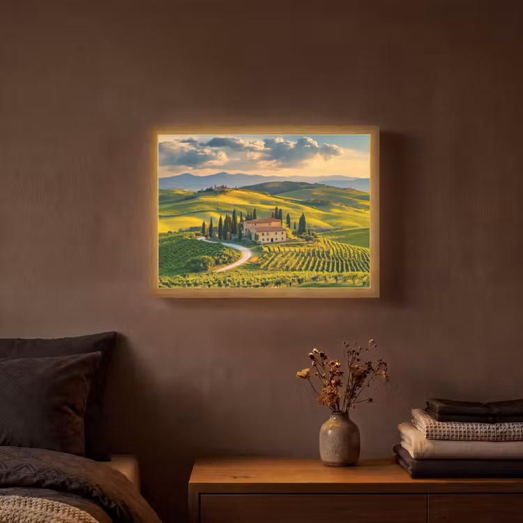 Lightbox - Wandlamp - Toscane - Landschap - Wijngaarden — 3