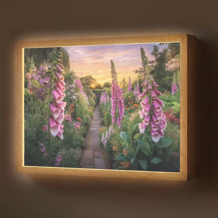 Lightbox - Wandlamp - Vingerhoedskruid - Bloemen - Tuin — 1