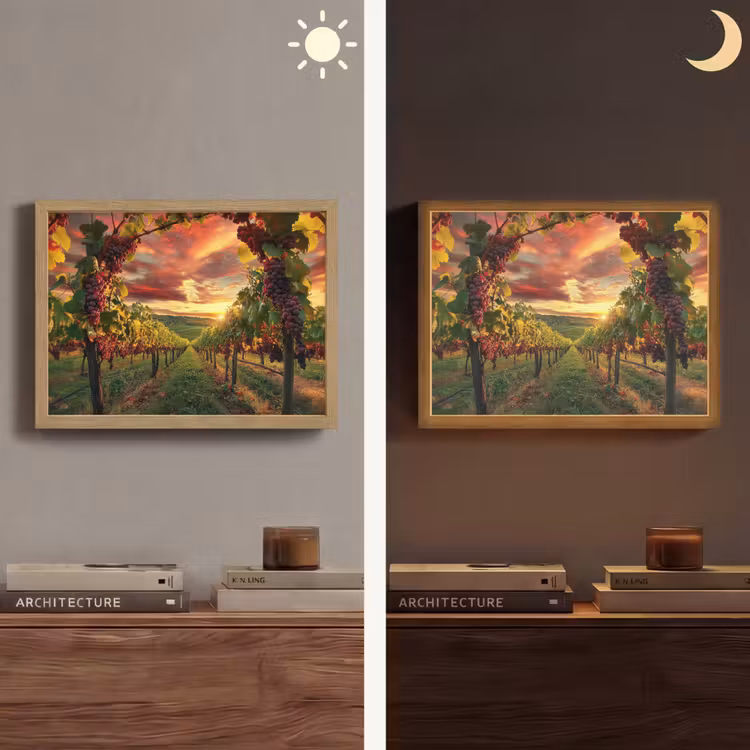 Lightbox - Wandlamp - Wijngaard - Druiven - Zonsondergang — 6