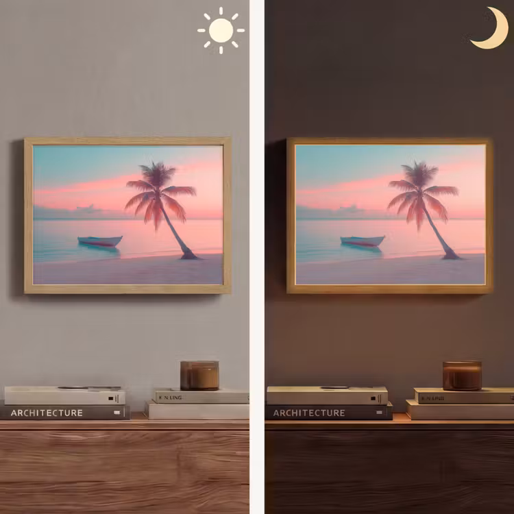 Lightbox - Wandlamp - Zee - Boot - Zonsondergang — 6