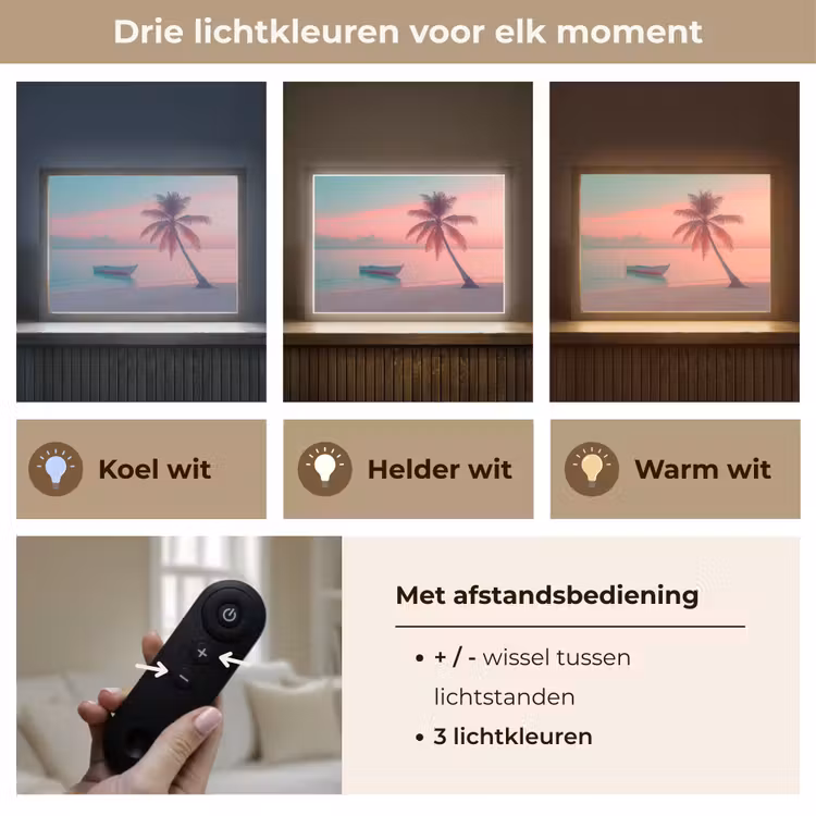 Lightbox - Wandlamp - Zee - Boot - Zonsondergang — 8