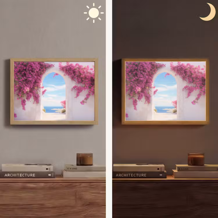 Lightbox - Wandlamp - Zee - Roze - Bloemen - Poort — 6