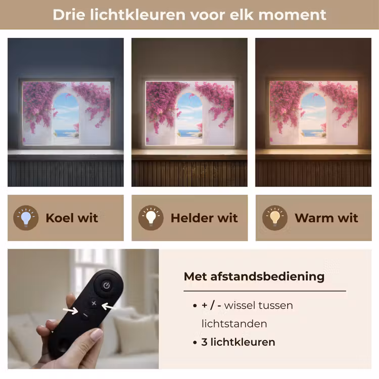 Lightbox - Wandlamp - Zee - Roze - Bloemen - Poort — 8