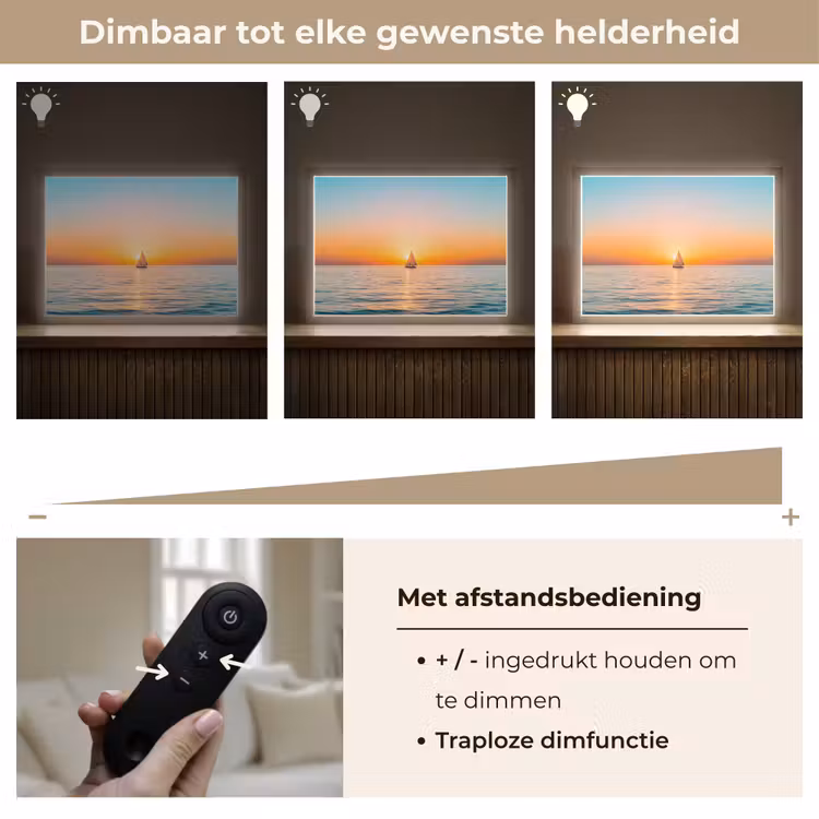 Lightbox - Wandlamp - Zee - Zeilboot - Zonsondergang — 9