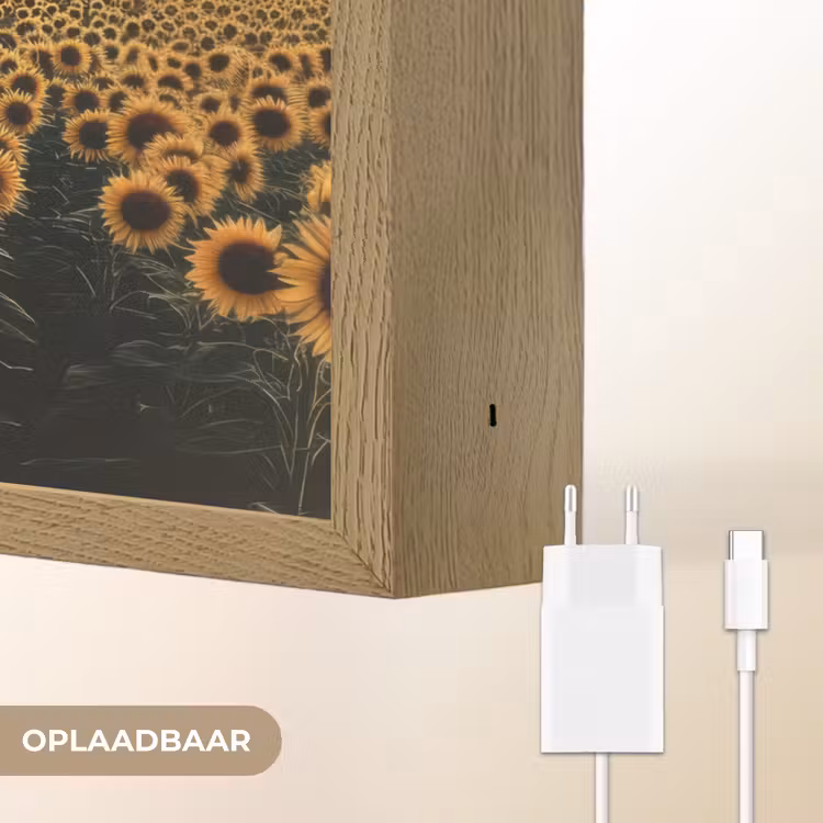 Lightbox - Wandlamp - Zonnebloem - Veld - Windmolen — 7