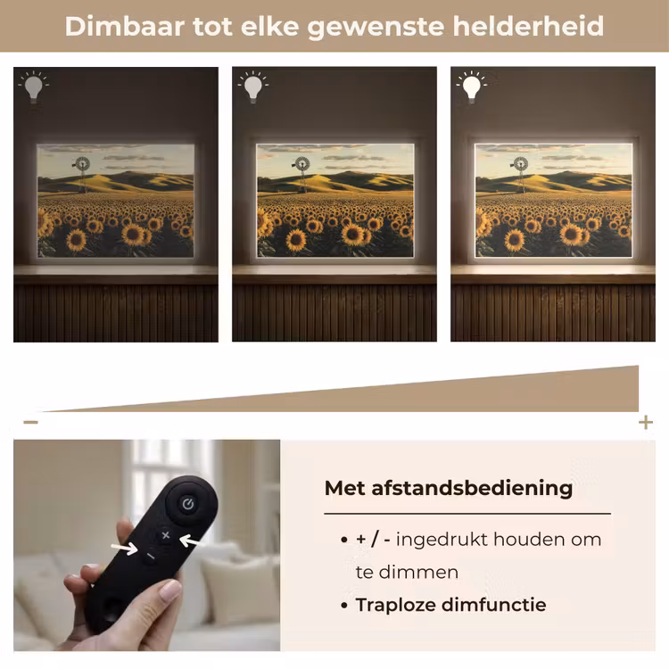 Lightbox - Wandlamp - Zonnebloem - Veld - Windmolen — 9