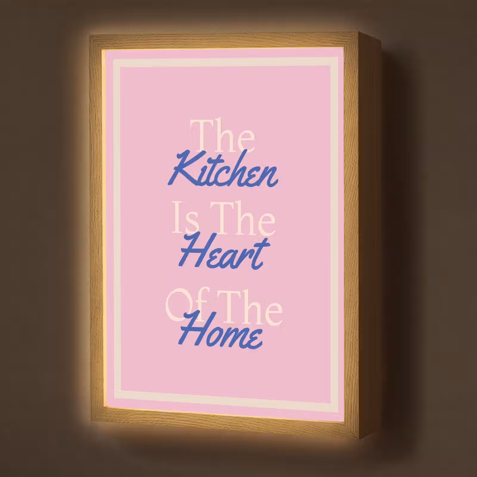 Lightbox - Wandlamp - Tekst - Blauw - Keuken - Kader — 1