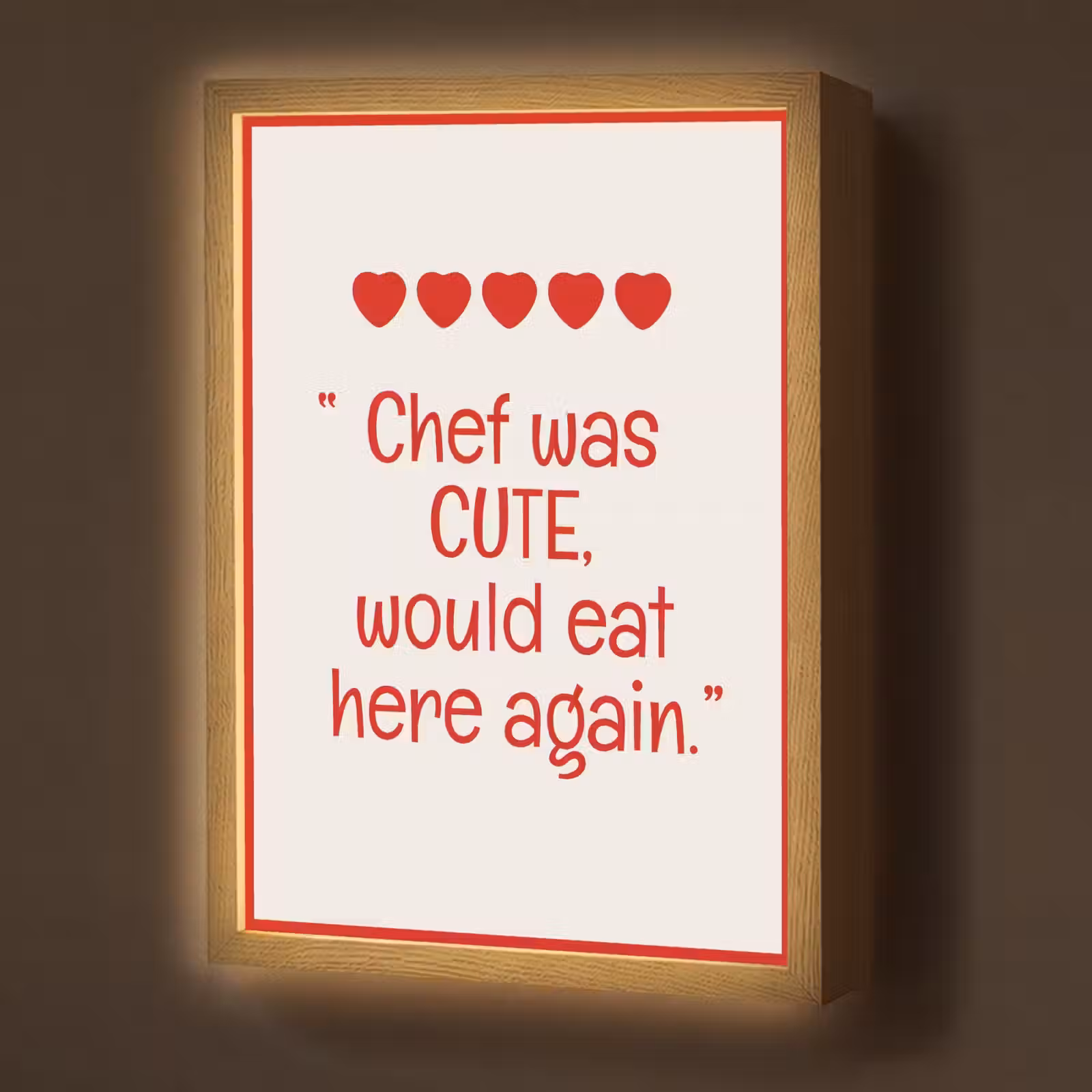 Lightbox - Wandlamp - Tekst - Rood - Hartjes — 1