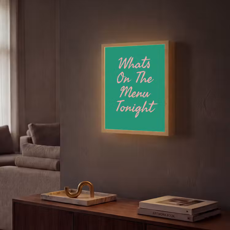 Lightbox - Wandlamp - Menu - Quote - Roze — 2