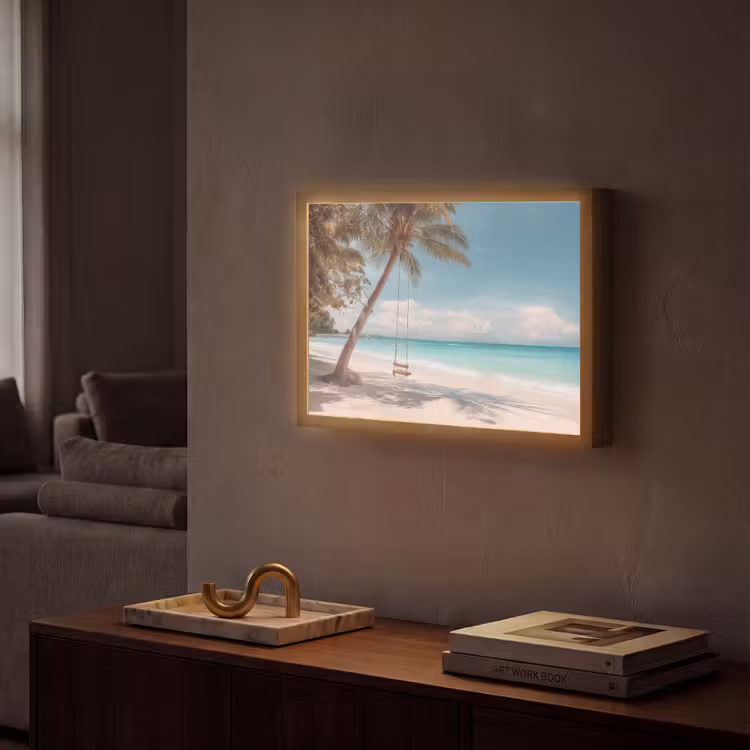 Lightbox - Wandlamp - Palmboom - Schommel - Strand - Lucht — 2