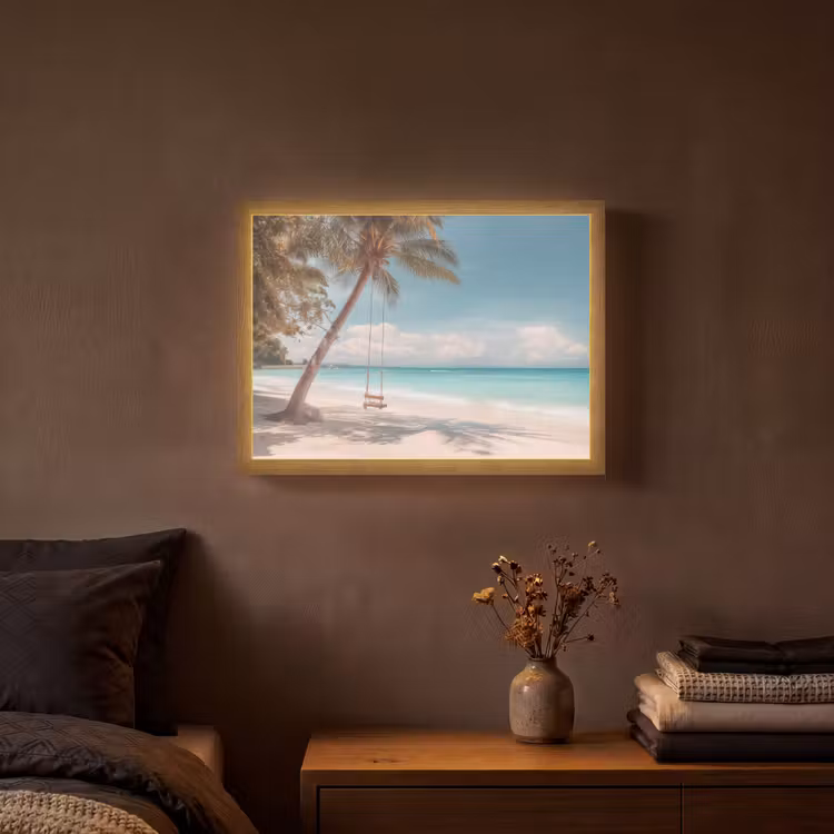 Lightbox - Wandlamp - Palmboom - Schommel - Strand - Lucht — 3