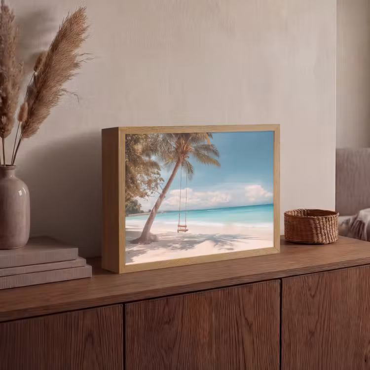 Lightbox - Wandlamp - Palmboom - Schommel - Strand - Lucht — 4