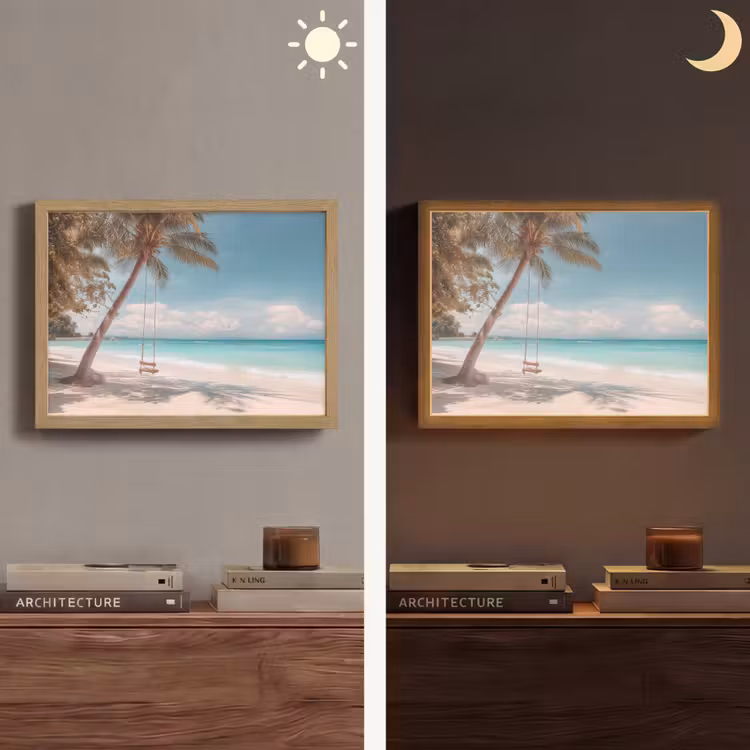Lightbox - Wandlamp - Palmboom - Schommel - Strand - Lucht — 6