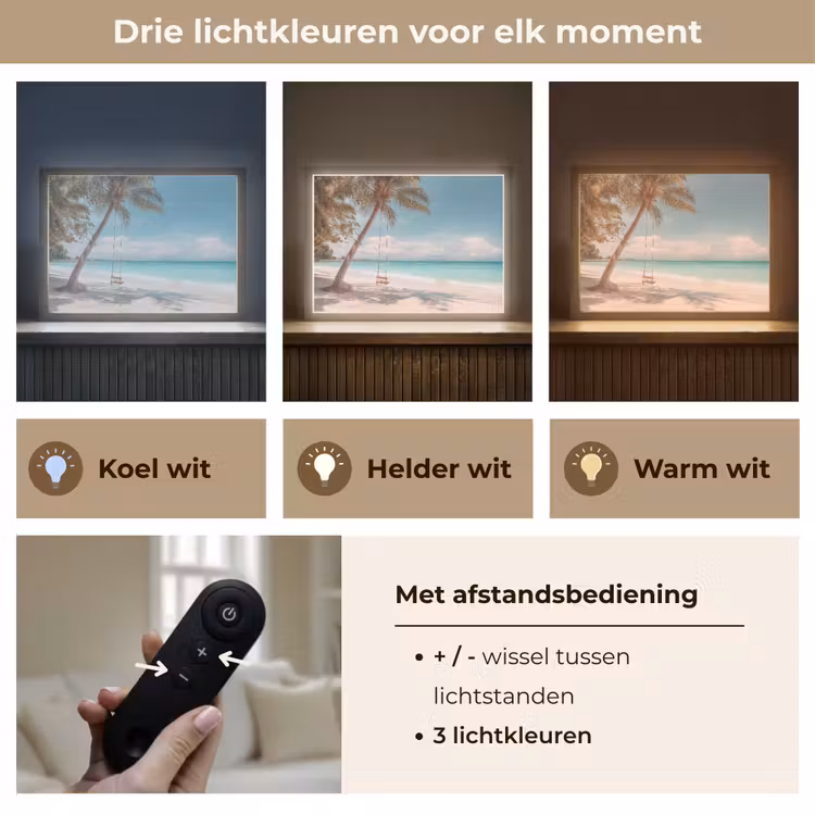 Lightbox - Wandlamp - Palmboom - Schommel - Strand - Lucht — 8