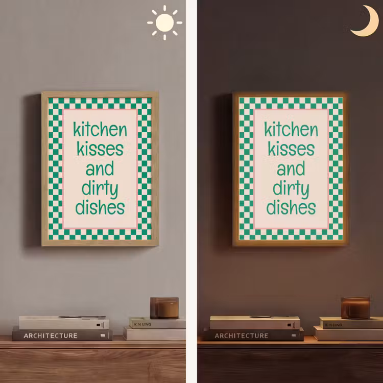 Lightbox - Wandlamp - Quote - Groen - Geblokt - Keuken — 5