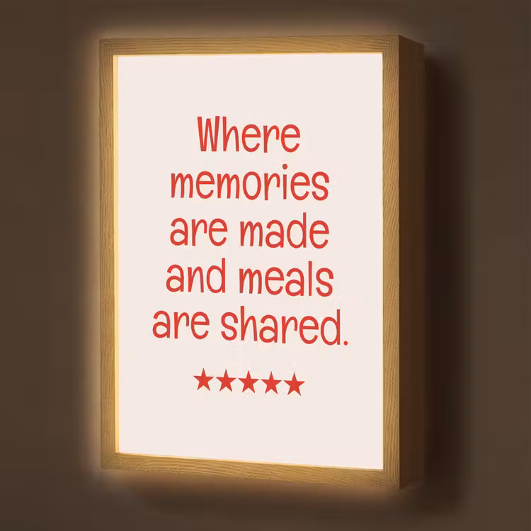 Lightbox - Wandlamp - Quote - Sterren - Rood - Memories — 1