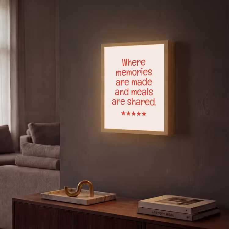 Lightbox - Wandlamp - Quote - Sterren - Rood - Memories — 2