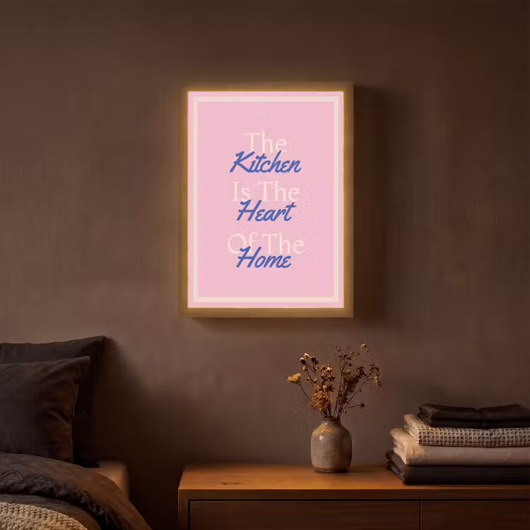 Lightbox - Wandlamp - Tekst - Blauw - Keuken - Kader — 3