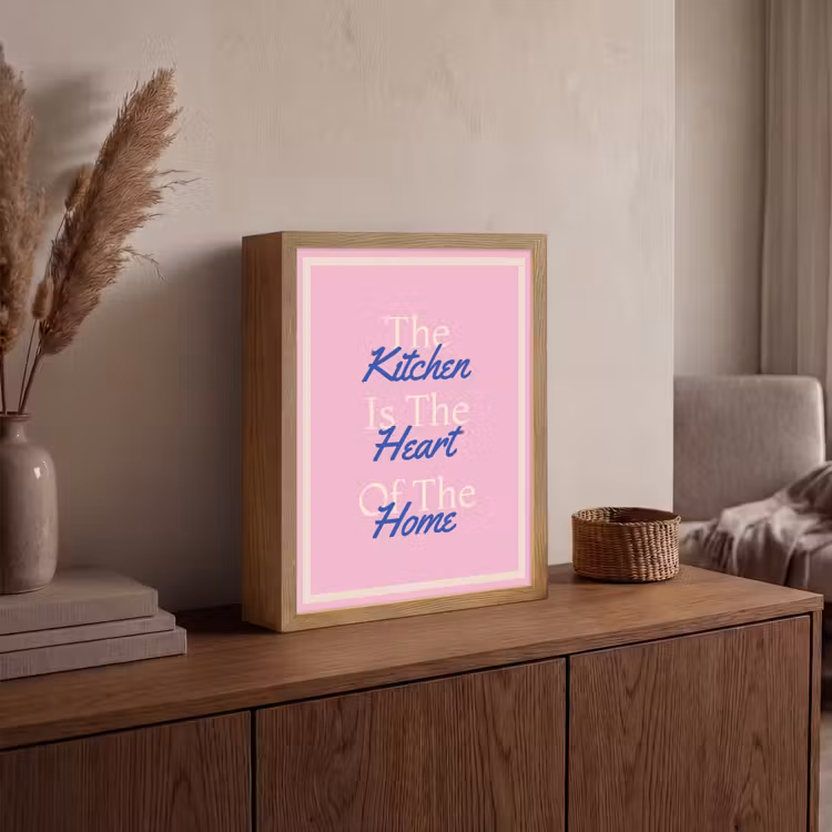 Lightbox - Wandlamp - Tekst - Blauw - Keuken - Kader — 4