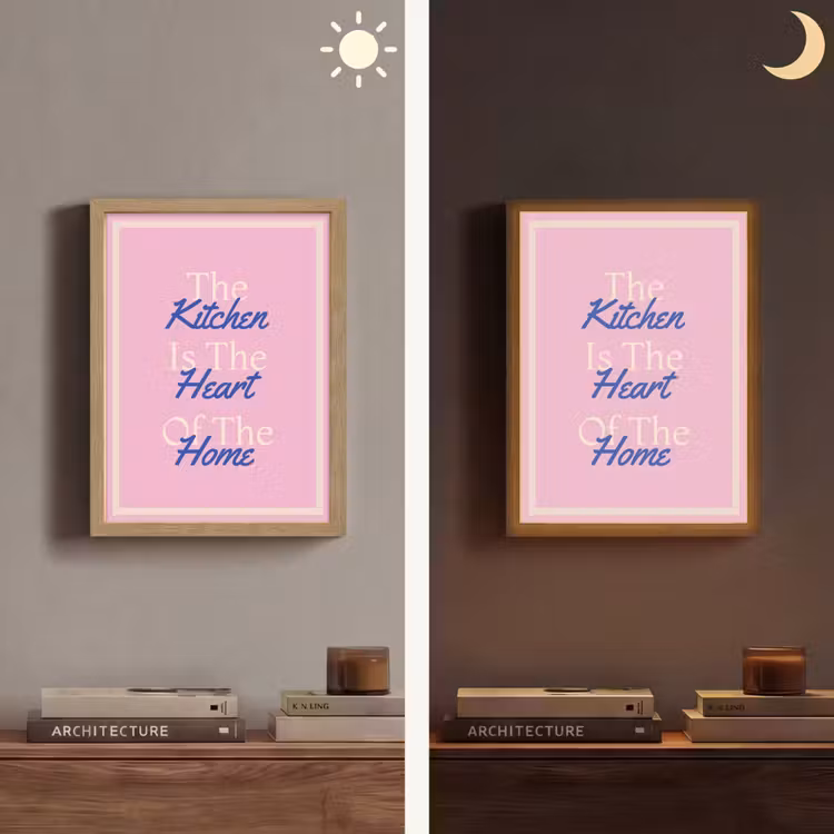 Lightbox - Wandlamp - Tekst - Blauw - Keuken - Kader — 5