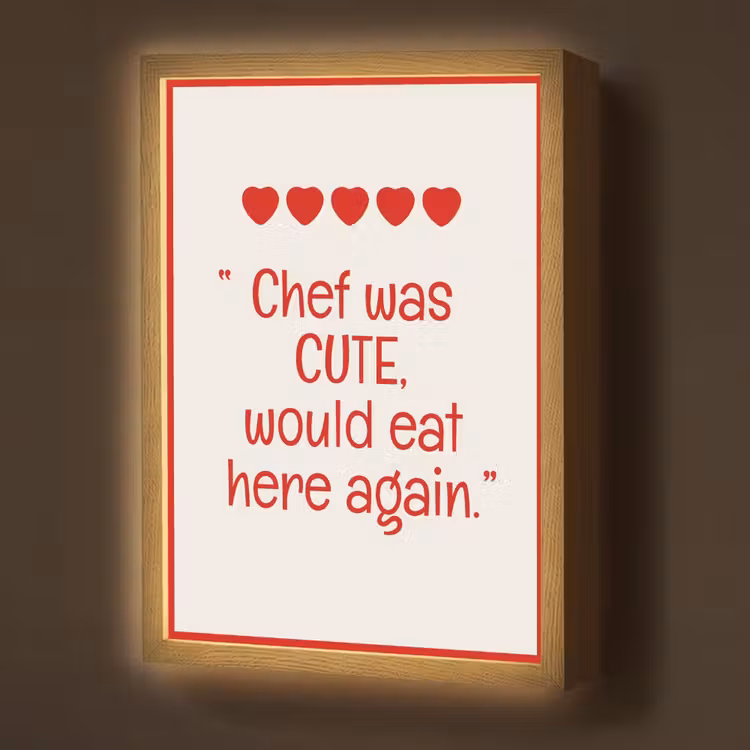 Lightbox - Wandlamp - Tekst - Rood - Hartjes — 1