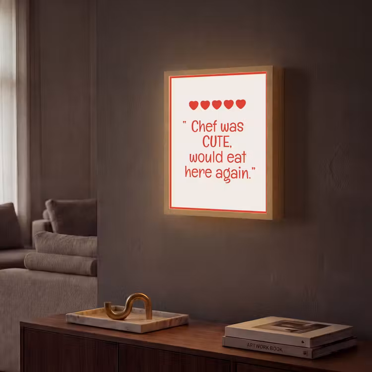 Lightbox - Wandlamp - Tekst - Rood - Hartjes — 2