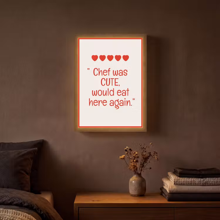 Lightbox - Wandlamp - Tekst - Rood - Hartjes — 3