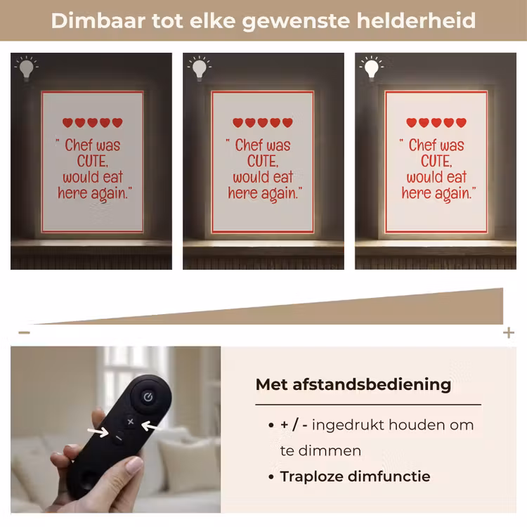 Lightbox - Wandlamp - Tekst - Rood - Hartjes — 8