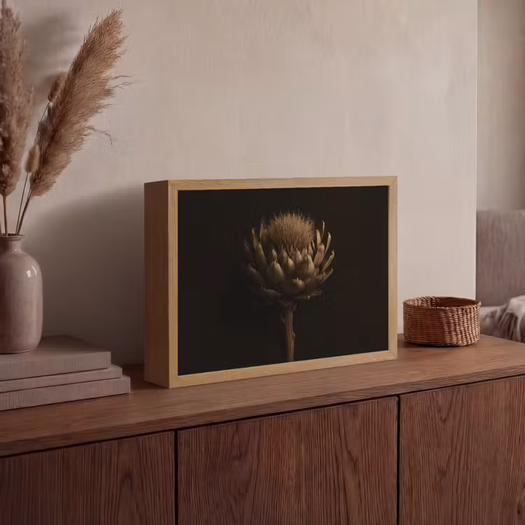 Lightbox - Wandlamp - Donkerbruin - Bloem - Textuur - Artisjok — 4