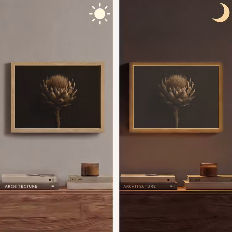 Lightbox - Wandlamp - Donkerbruin - Bloem - Textuur - Artisjok — 6
