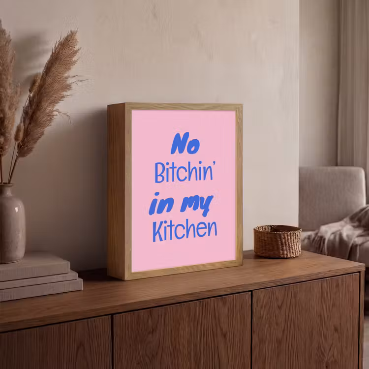 Lightbox - Wandlamp - Quote - Blauw - Lettertype - Keuken — 4