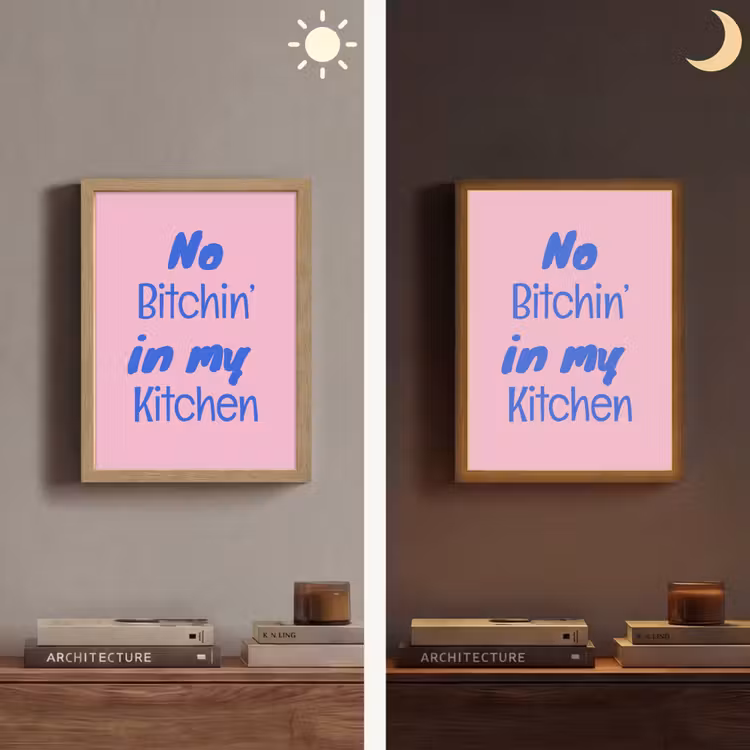 Lightbox - Wandlamp - Quote - Blauw - Lettertype - Keuken — 5