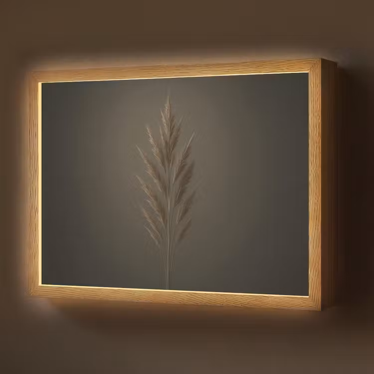 Lightbox - Wandlamp - Tak - Pluimgras - Donkerbruin — 1