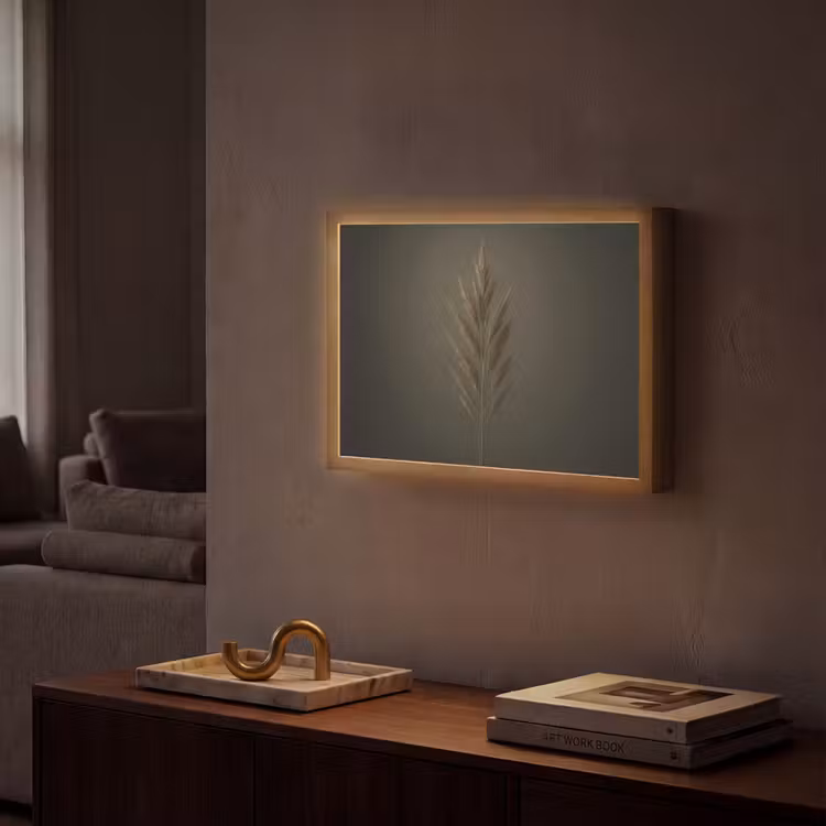 Lightbox - Wandlamp - Tak - Pluimgras - Donkerbruin — 2