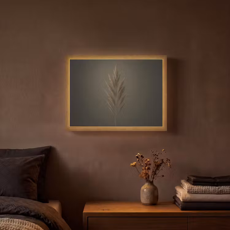 Lightbox - Wandlamp - Tak - Pluimgras - Donkerbruin — 3