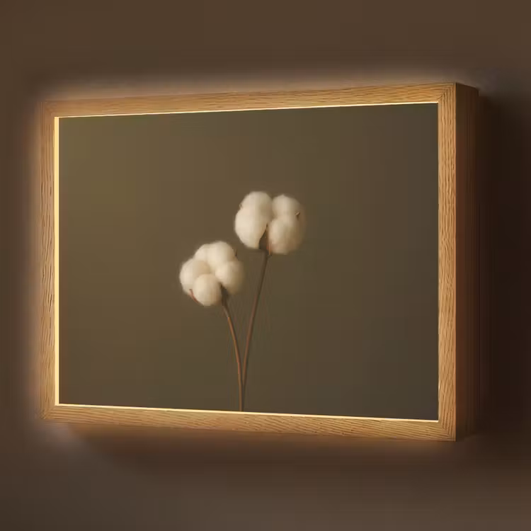 Lightbox - Wandlamp - Takken - Katoen - Wit - Bollen — 1