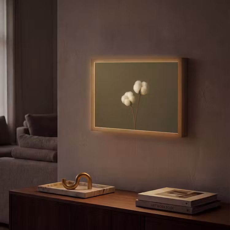 Lightbox - Wandlamp - Takken - Katoen - Wit - Bollen — 2