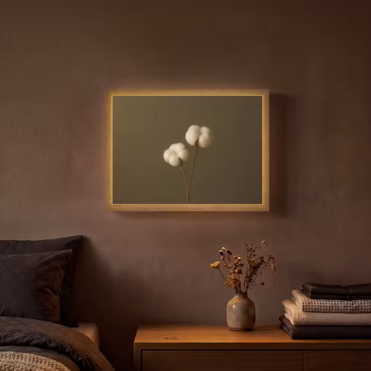 Lightbox - Wandlamp - Takken - Katoen - Wit - Bollen — 3