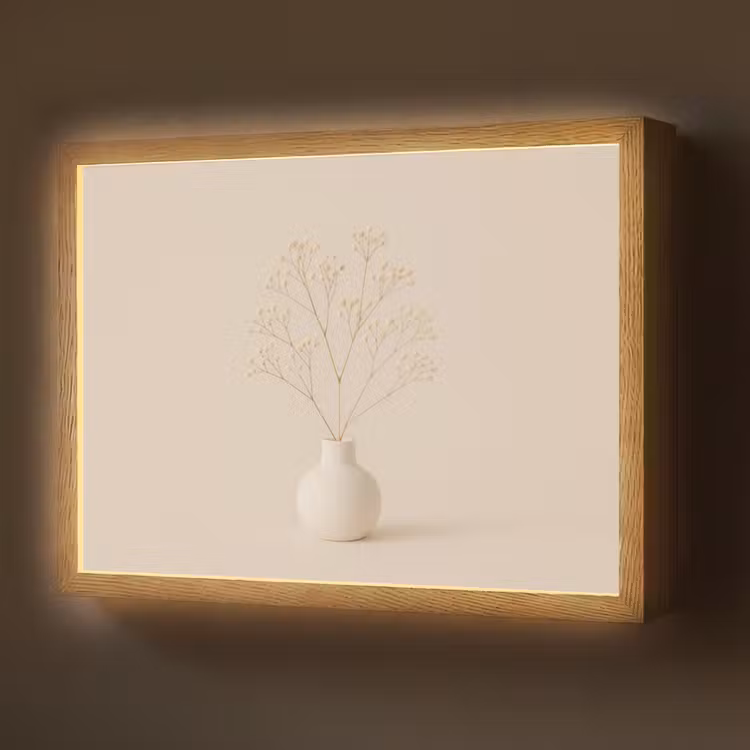 Lightbox - Wandlamp - Vaas - Takken - Bloemetjes - Wit — 1