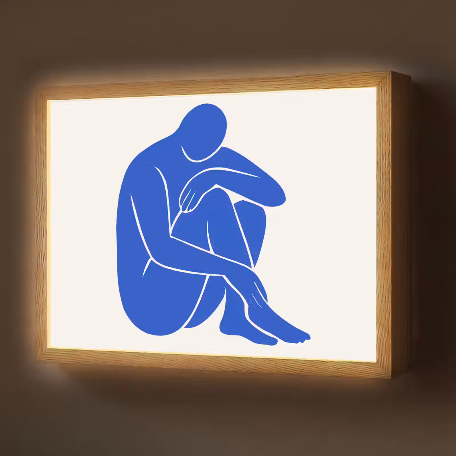 Lightbox - Wandlamp - Lichaam - Abstract - Blauw — 1