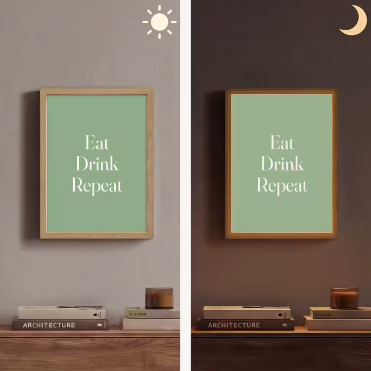 Lightbox - Wandlamp - Eten - Drinken - Tekst - Mintgroen — 5