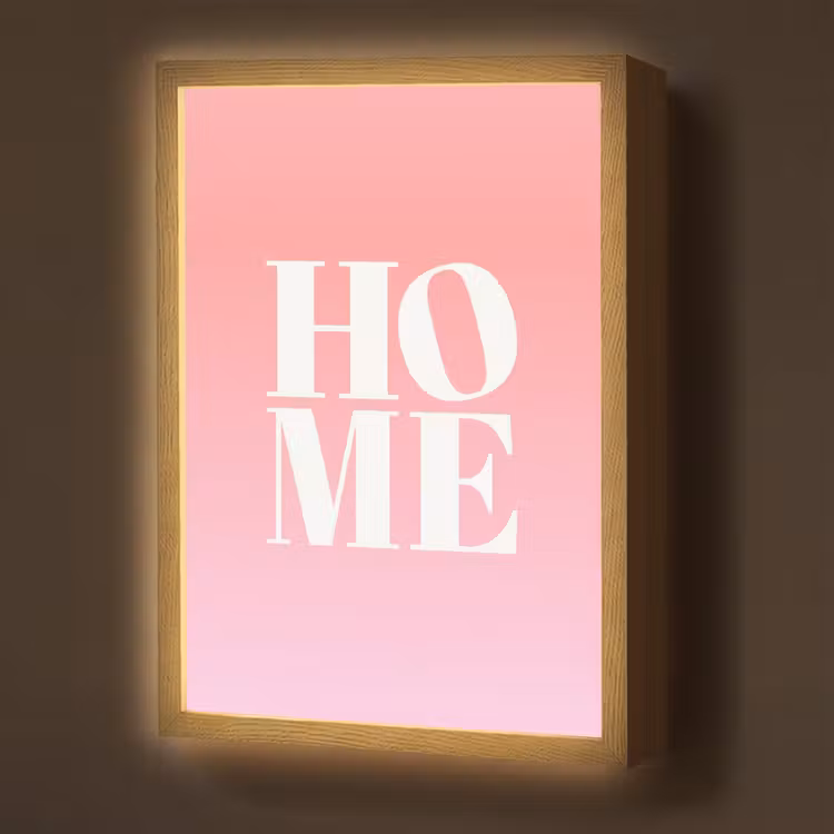 Lightbox - Wandlamp - Home - Letters - Groot - Roze — 1