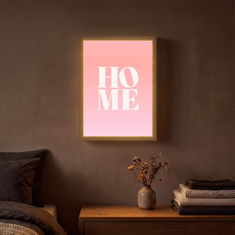Lightbox - Wandlamp - Home - Letters - Groot - Roze — 3