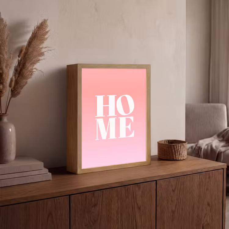 Lightbox - Wandlamp - Home - Letters - Groot - Roze — 4
