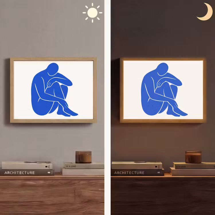 Lightbox - Wandlamp - Lichaam - Abstract - Blauw — 6