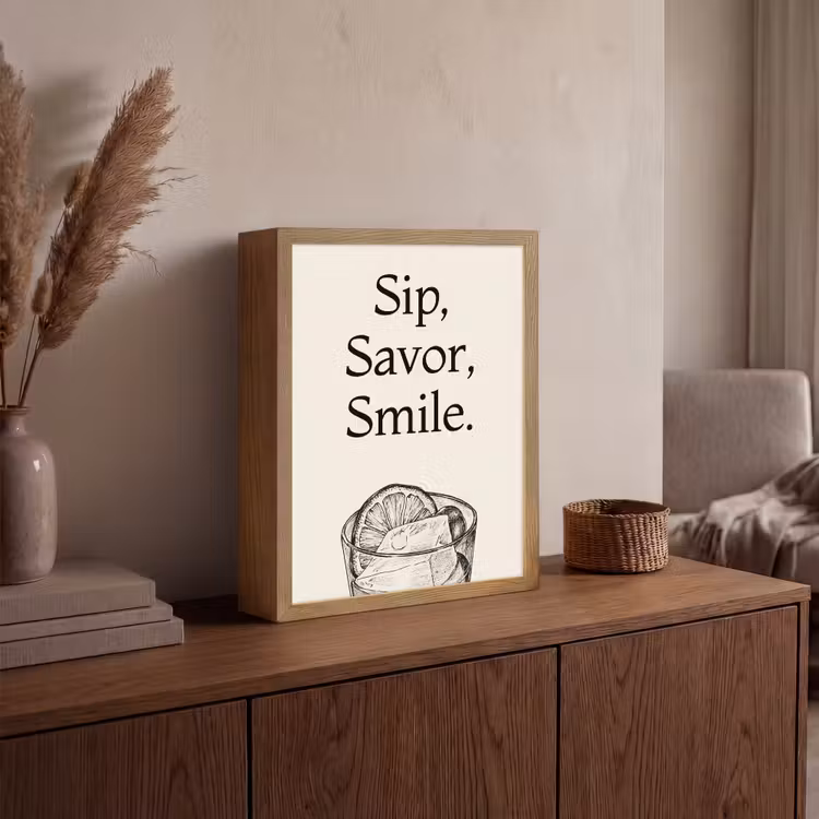 Lightbox - Wandlamp - Tekst - Glas - Getekend - Citroen — 4
